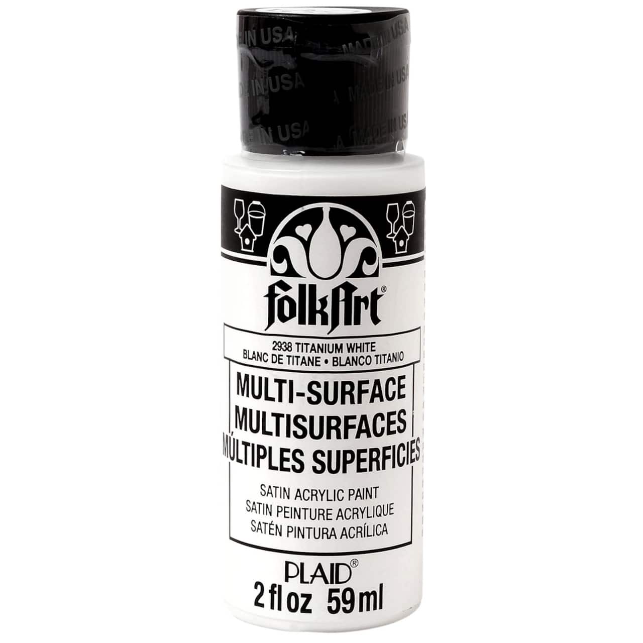 12 Pack: FolkArt® Multi-Surface Satin Acrylic Paint, 2oz.